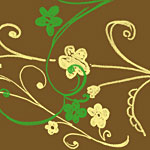 Drawn flower brushes